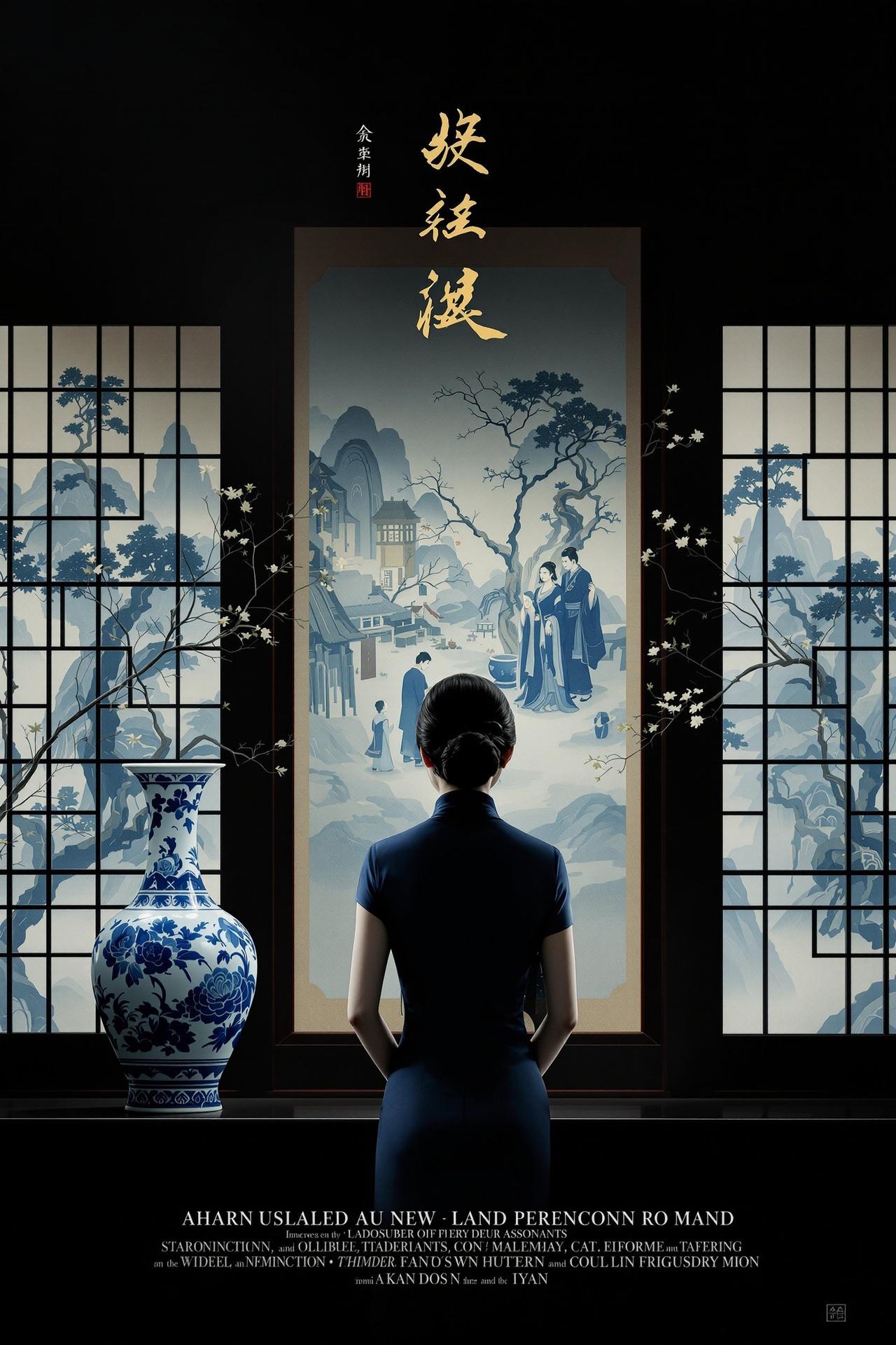 私家影院出品电影《青花往事》封面海报